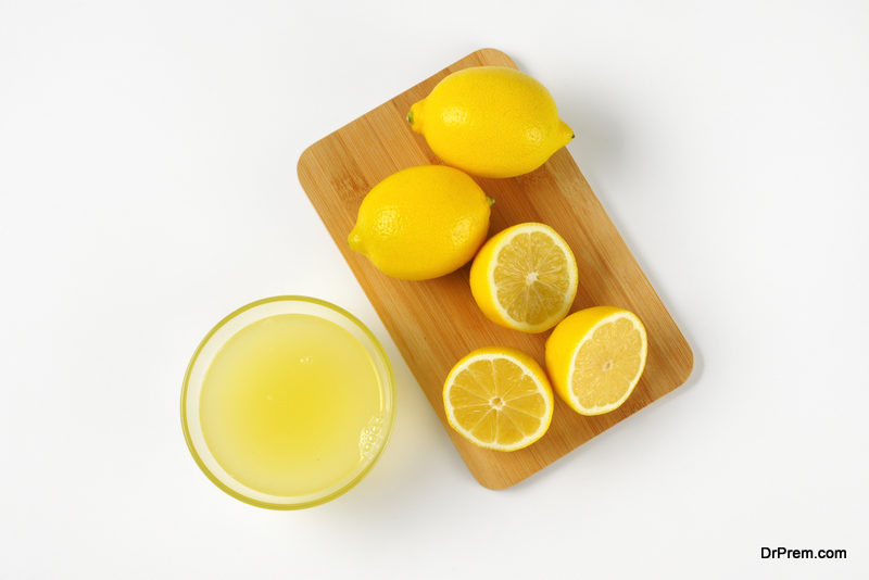 lemon juice and water
