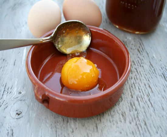 Egg yolk and honey
