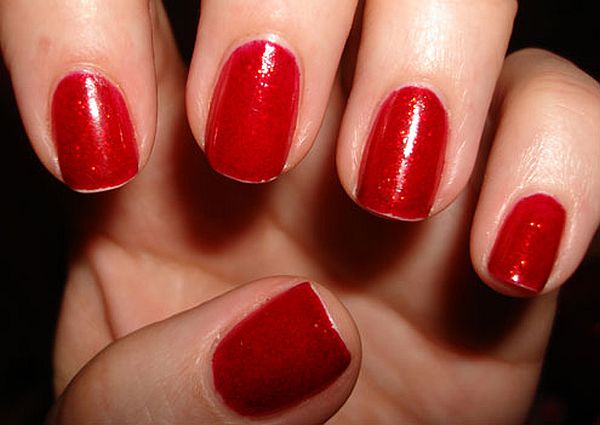 Ruby Red nails