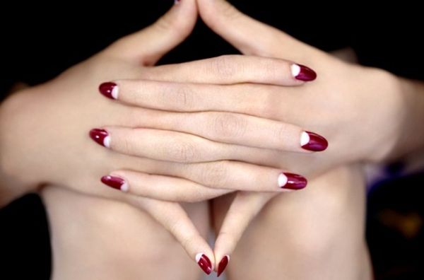 Half moon Manicure