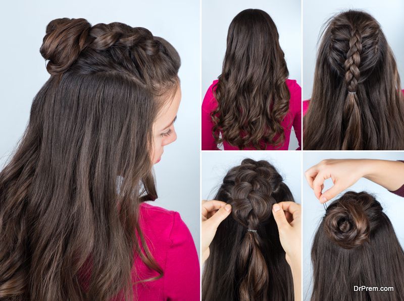 Half-up-hairstyle