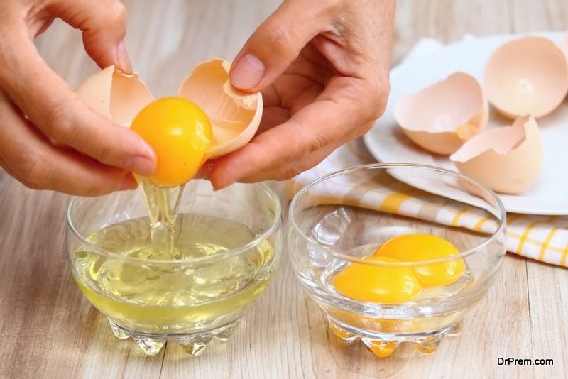 Egg whites in beauty rituals
