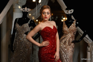 red cocktail dress