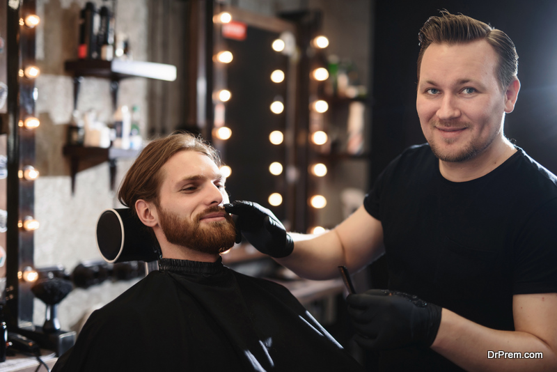 man in salon