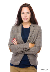 woman in wool coat