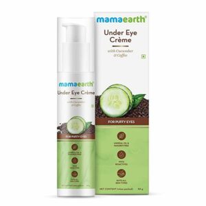 Mamaearth Under Eye Creme with Cucumber and caffeine for dark circles