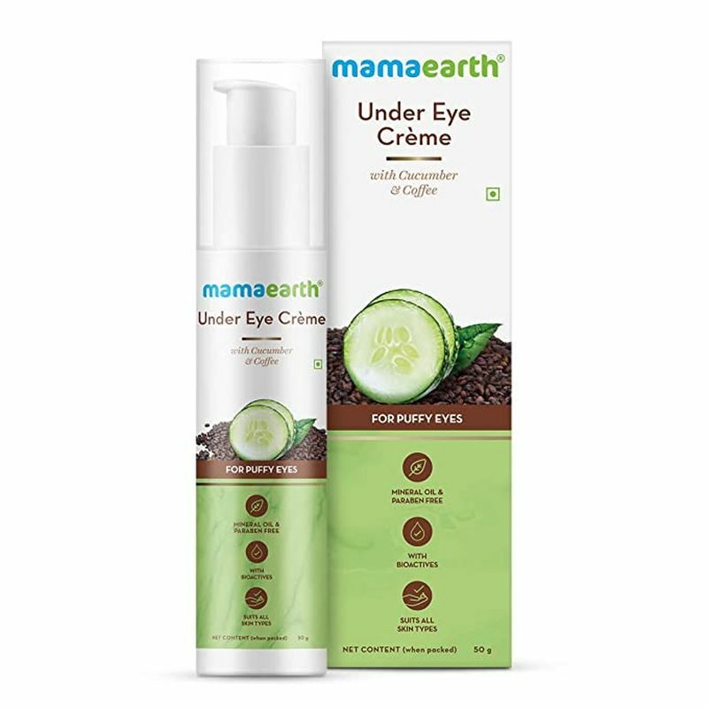 Mamaearth Under Eye Creme with Cucumber and caffeine for dark circles